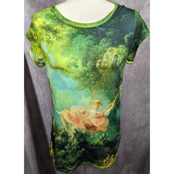 Cacofonia Milano The Swing Art Print Shirt Size Medium - Picture 6 of 9